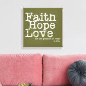 Geloof Hoop Liefde Verpakt Canvas Print (Insitu (Woonkamer))