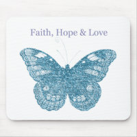 Geloof, hoop, liefde vlinder