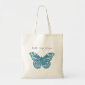 Geloof, hoop, liefde vlinder tote bag (Voorkant)