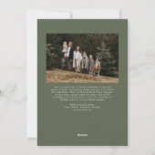 Geloof hoop liefde vreugde religieuze kerstfoto feestdagenkaart (Achterkant)