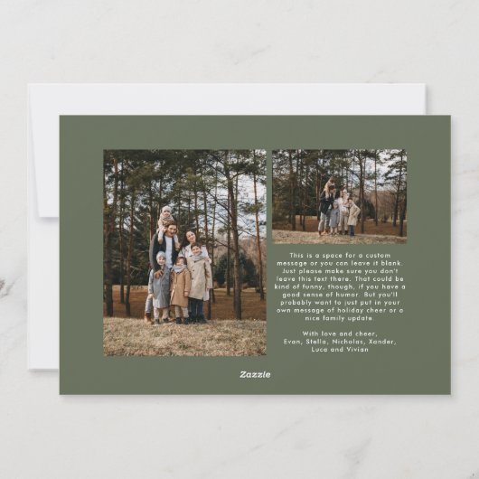 Geloof hoop liefde vreugde religieuze kerstfoto feestdagenkaart (Achterkant)