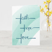 Geloof, hoop, liefde Waterverf Kaart (Gele Bloem)
