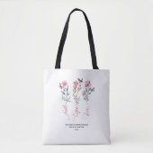 Geloof Hoop Liefde Wildbloemen Kerk Bijbel Aangepa Tote Bag (Voorkant)
