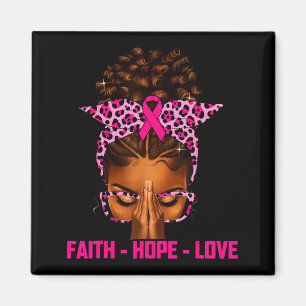 Geloof Hoop Liefde Zwarte Vrouwen Afro Christelijk Magneet
