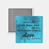 Geloof, hoop, liefdesmagneet magneet (Voorkant / Achterkant)