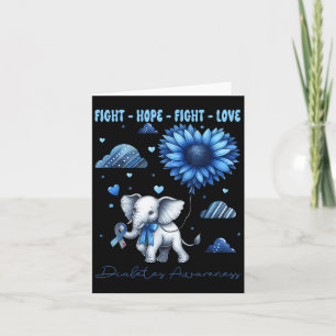 Geloof Hoop Strijd Liefde Olifant Type 1 Diabetes Kaart