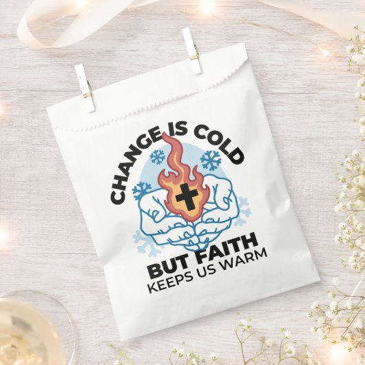 Geloof houdt ons warm - verheffend winterkunstwerk bedankzakje (Geknipt)
