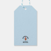 Geloof houdt ons warm - verheffend winterkunstwerk cadeaulabel (Achterkant)