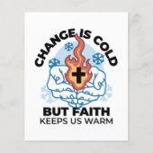Geloof houdt ons warm - verheffend winterkunstwerk flyer (Voorkant)