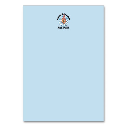 Geloof houdt ons warm - verheffend winterkunstwerk kaart (Achterkant)