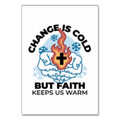 Geloof houdt ons warm - verheffend winterkunstwerk kaart (Voorkant)