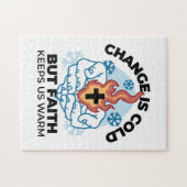 Geloof houdt ons warm - verheffend winterkunstwerk legpuzzel (Horizontaal)