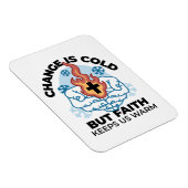 Geloof houdt ons warm - verheffend winterkunstwerk magneet (Rechterzijde)