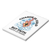 Geloof houdt ons warm - verheffend winterkunstwerk notitieblok (Linkerzijde)