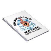 Geloof houdt ons warm - verheffend winterkunstwerk notitieboek (Rechterzijde)