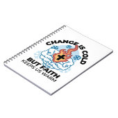 Geloof houdt ons warm - verheffend winterkunstwerk notitieboek (Linkerzijde)