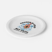 Geloof houdt ons warm - verheffend winterkunstwerk papieren bordje (Gekanteld)