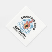 Geloof houdt ons warm - verheffend winterkunstwerk servet (Hoek)