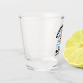 Geloof houdt ons warm - verheffend winterkunstwerk shot glas (Links)