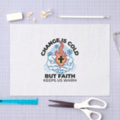 Geloof houdt ons warm - verheffend winterkunstwerk tissuepapier (Craft)