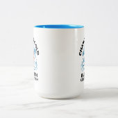 Geloof houdt ons warm - verheffend winterkunstwerk tweekleurige koffiemok (Center)