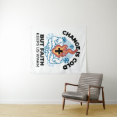 Geloof houdt ons warm - verheffend winterkunstwerk wandkleed (In Situ (horizontaal))