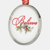 Geloof hulst metalen ornament (Links)