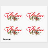 Geloof hulst ovale sticker (Vel)