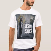 Geloof in actie: Jezus redt T-shirt (Voorkant)