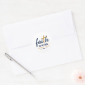 Geloof in Actie Kerk Team Inspirerend Ronde Sticker (Envelop)