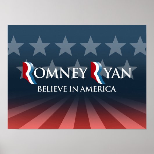GELOOF IN AMERIKA MET ROMNEY RYAN -.png Poster (Voorkant)