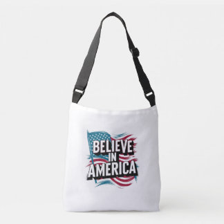 "Geloof in Amerika Patriottische Canvas tas" Crossbody Tas