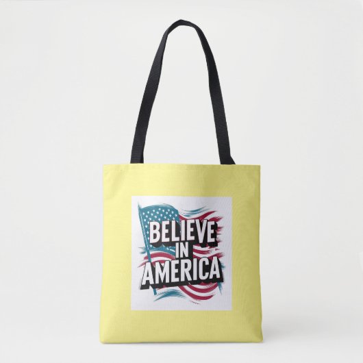 "Geloof in Amerika Patriottische Canvas tas" Tote Bag (Voorkant)