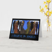 Geloof in Angels Wenskaart Kaart (Gele Bloem)