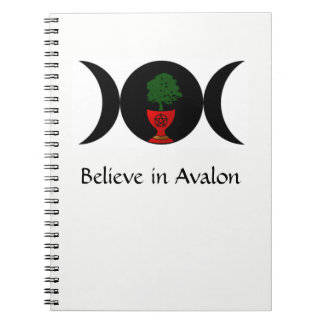 Geloof in Avalon Spiral notebook Notitieboek