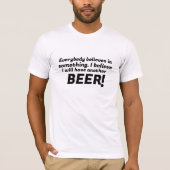 Geloof in Beer Lover Grappig T-shirt ontwerp (Voorkant)
