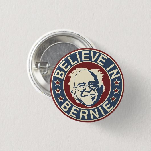 Geloof in Bernie Button (V2) (Voorkant /achterkant)