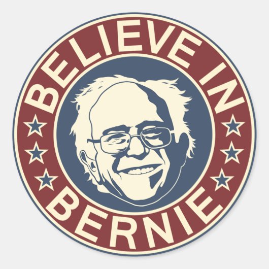 Geloof in Bernie Sticker (V1) (Voorkant)