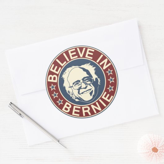 Geloof in Bernie Sticker (V1) (Envelop)