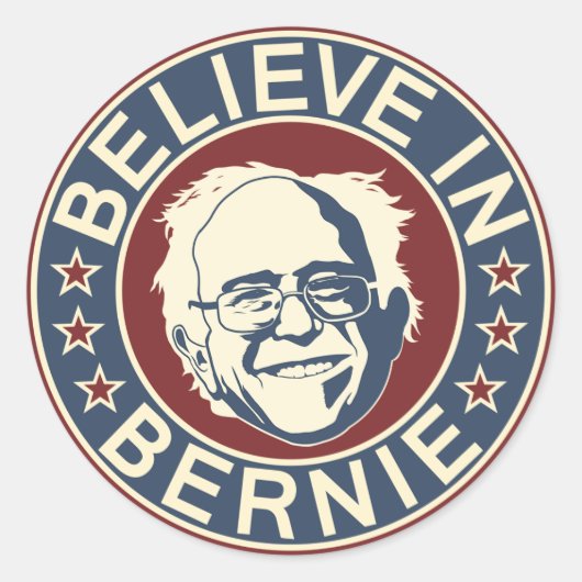 Geloof in Bernie Sticker (V2) (Voorkant)