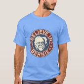 Geloof in Bernie T-Shirt (blauw) (Voorkant)
