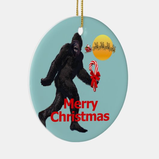 Geloof in Bigfoot Keramisch Ornament (Rechts)