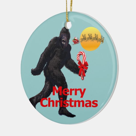Geloof in Bigfoot Keramisch Ornament (Links)