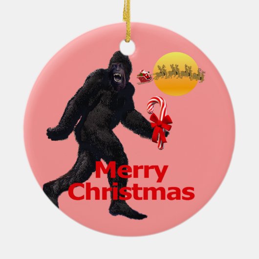 Geloof in Bigfoot Keramisch Ornament (Achterkant)