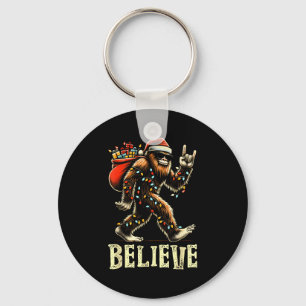 Geloof in Bigfoot Sasquatch Sinterklaas Rendier Ke Sleutelhanger
