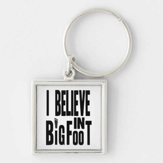 Geloof in BIGFOOT - zwart Sleutelhanger (Voorkant)