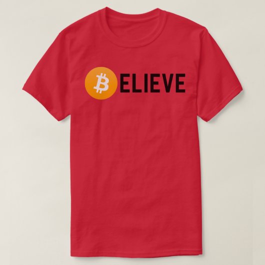 Geloof in bitmunt Funny Bitcoin Investor of Crypt T-shirt (Design voorkant)