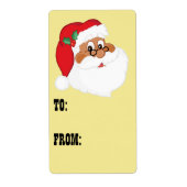 Geloof in Black Santa Claus Gift Label (Voorkant)