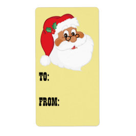 Geloof in Black Santa Claus Gift Label