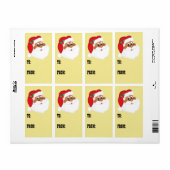 Geloof in Black Santa Claus Gift Label (Full Sheet)